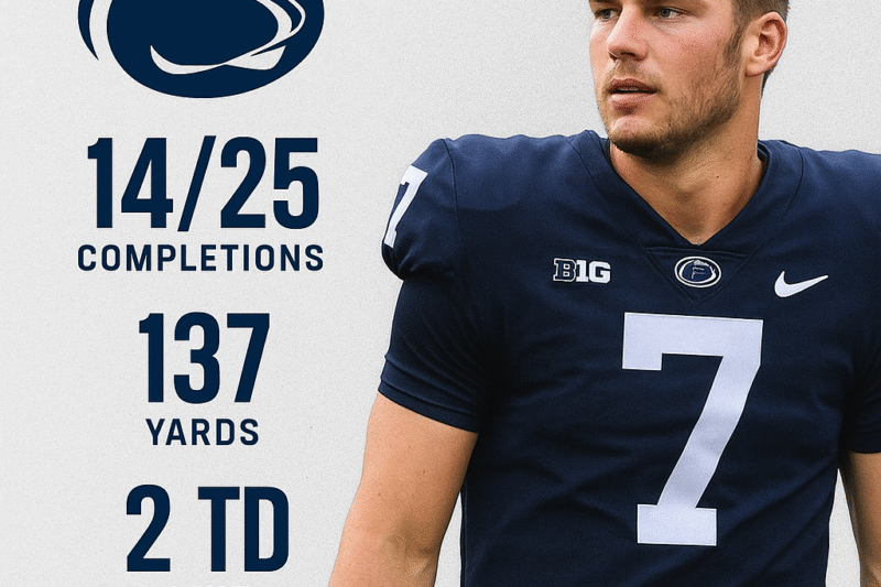 Drew Allar: Penn State QB Shines in Late Comeback but Falls Short vs Oregon in Double OT